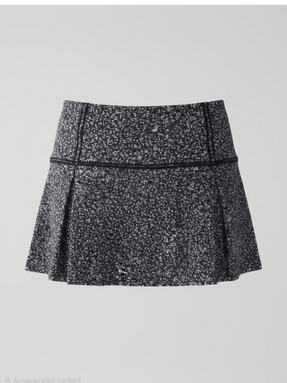 Lululemon Lost in Pace Black Floral Patterned Skirt Built in Shorts Size 6